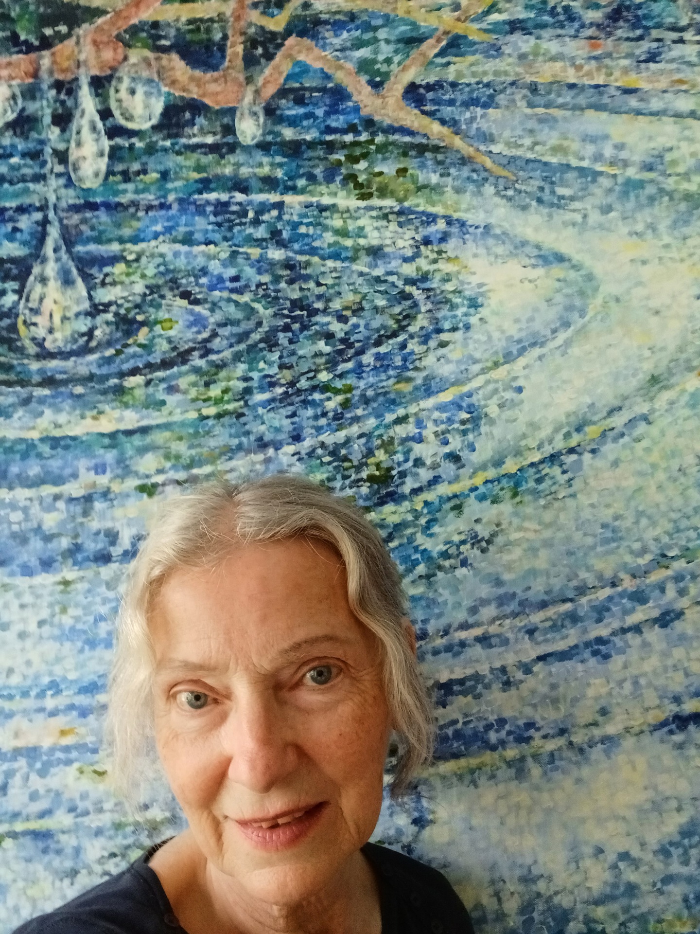 Irene Leitet og maleriet Ringvirkninger.